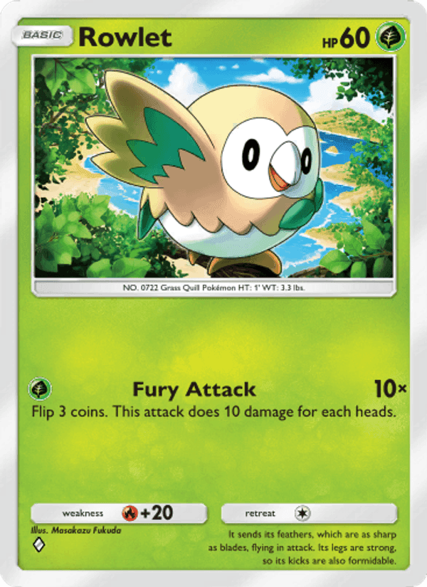 Carta Pokémon Rowlet 003
