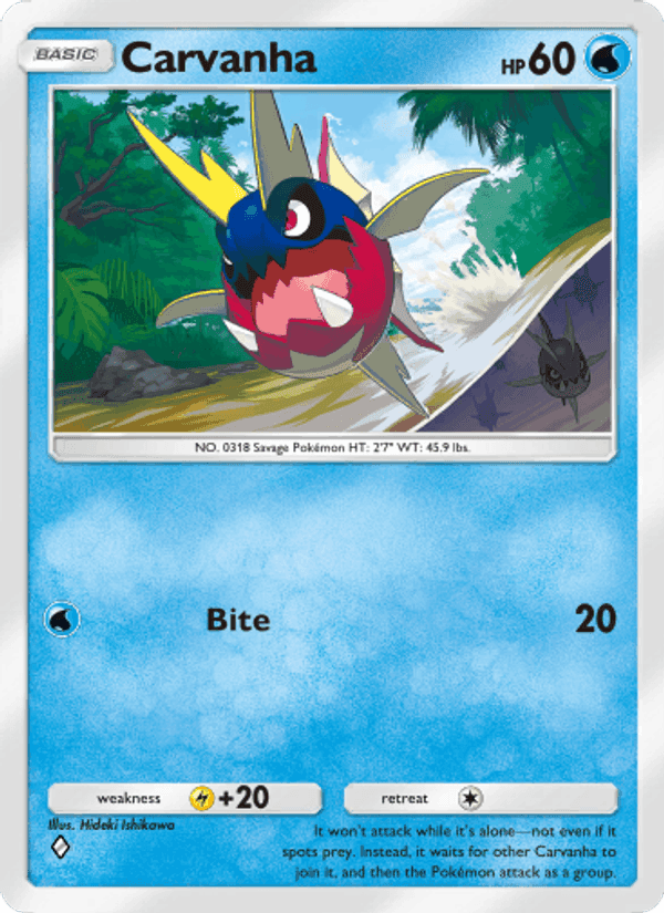 Carta Pokémon Carvanha 011