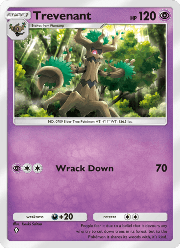 Carta Pokémon Trevenant 025