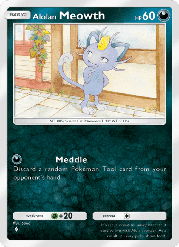 Carta Pokémon Alolan Meowth 037