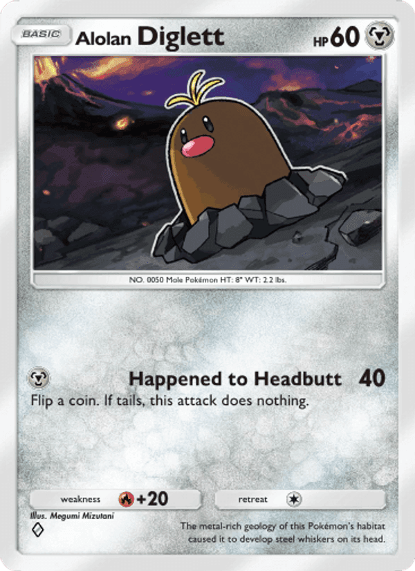 Carta Pokémon Alolan Diglett 046