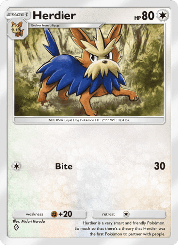 Carta Pokémon Herdier 055