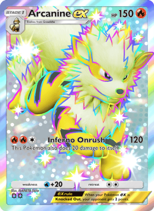 Carta Pokémon Arcanine ex 100