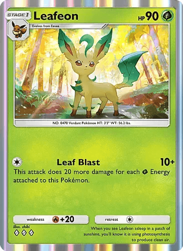 Carta Pokémon Leafeon 002