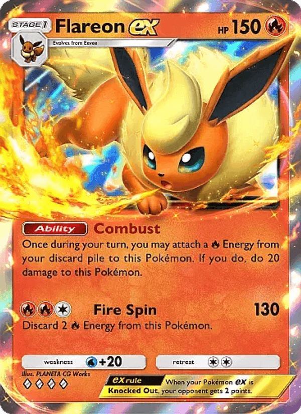 Carta Pokémon Flareon ex 009