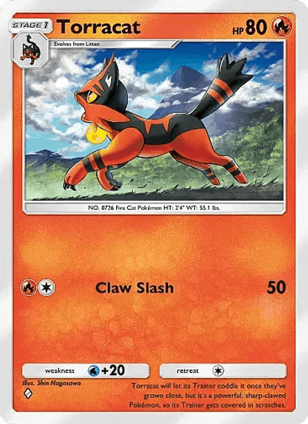 Carta Pokémon Torracat 012