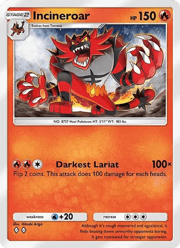 Carta Pokémon Incineroar 013
