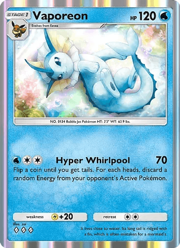 Carta Pokémon Vaporeon 016