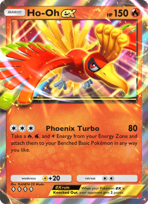 Carta Pokémon Ho-Oh ex 034