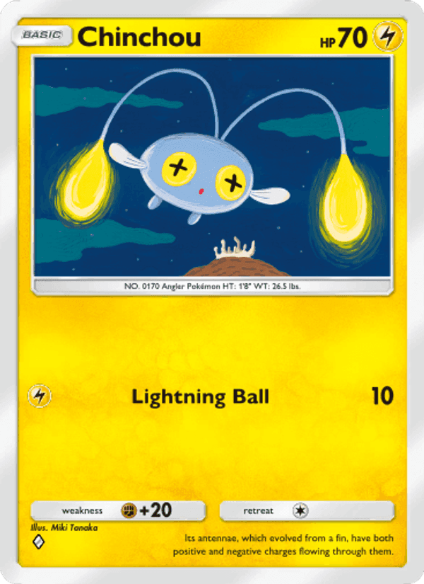Carta Pokémon Chinchou 064 de A4