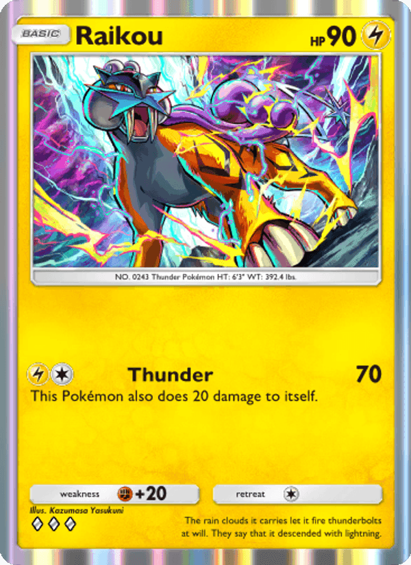 Carta Pokémon Raikou 071