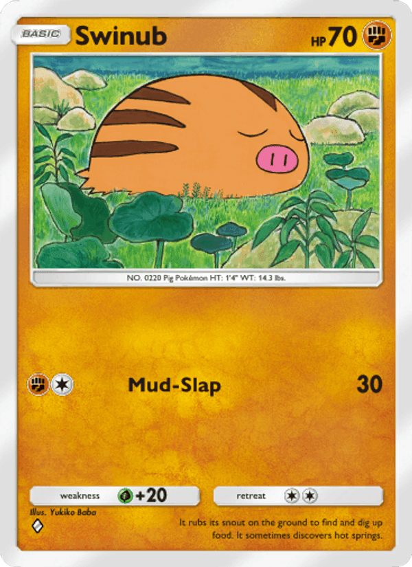 Carta Pokémon Swinub 096