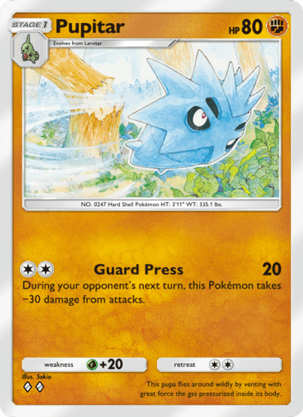 Carta Pokémon Pupitar 104
