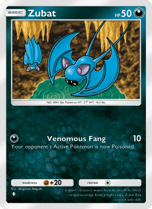 Carta Pokémon Zubat 107