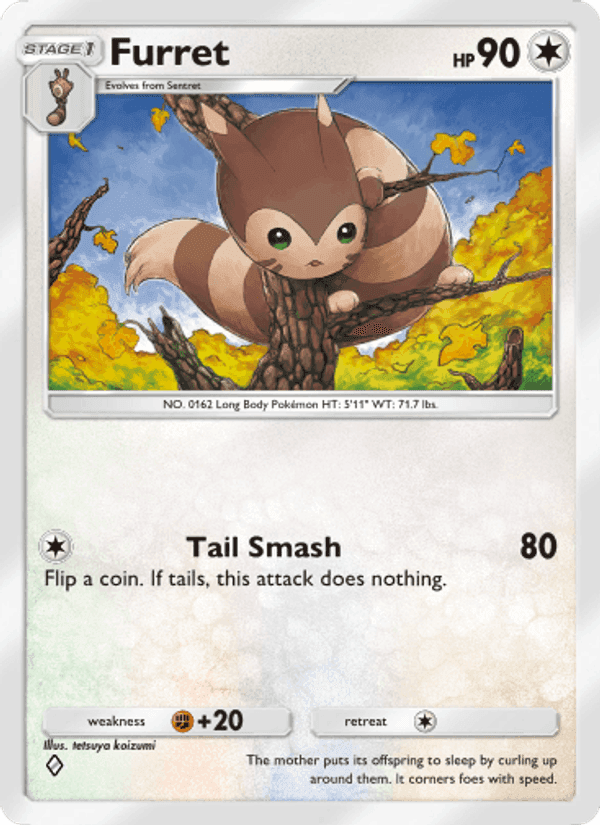Carta Pokémon Furret 139