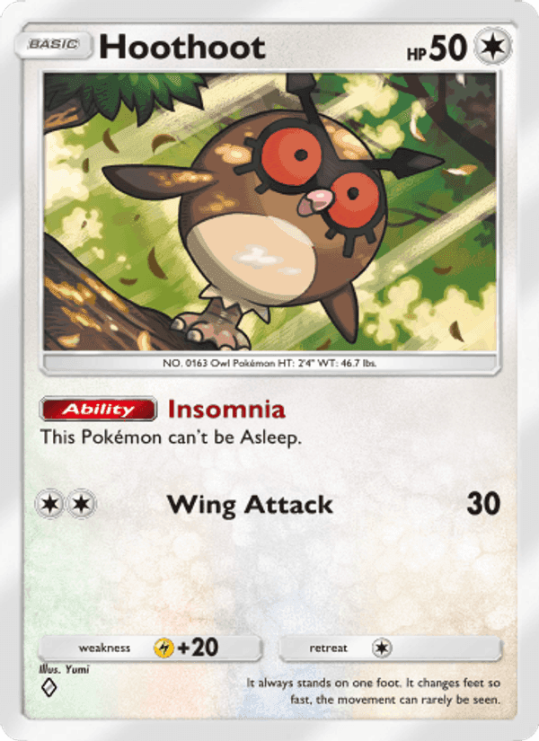 Carta Pokémon Hoothoot 140
