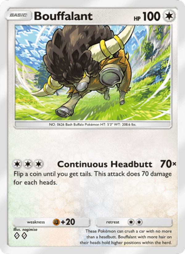 Carta Pokémon Bouffalant 150