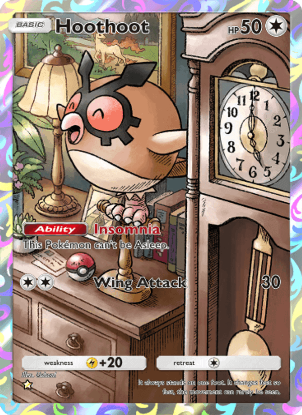 Carta Pokémon Hoothoot 182