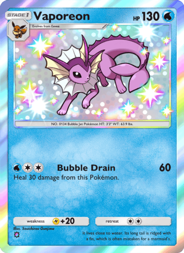 Carta Pokémon Vaporeon 216