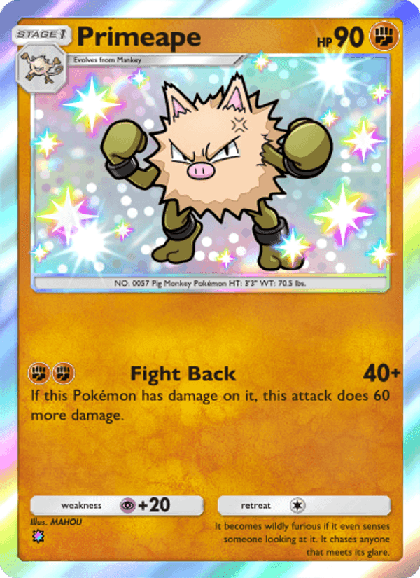 Carta Pokémon Primeape 222