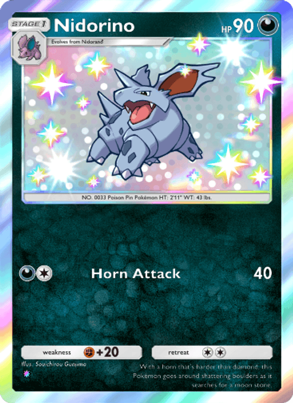 Carta Pokémon Nidorino 227 de A4