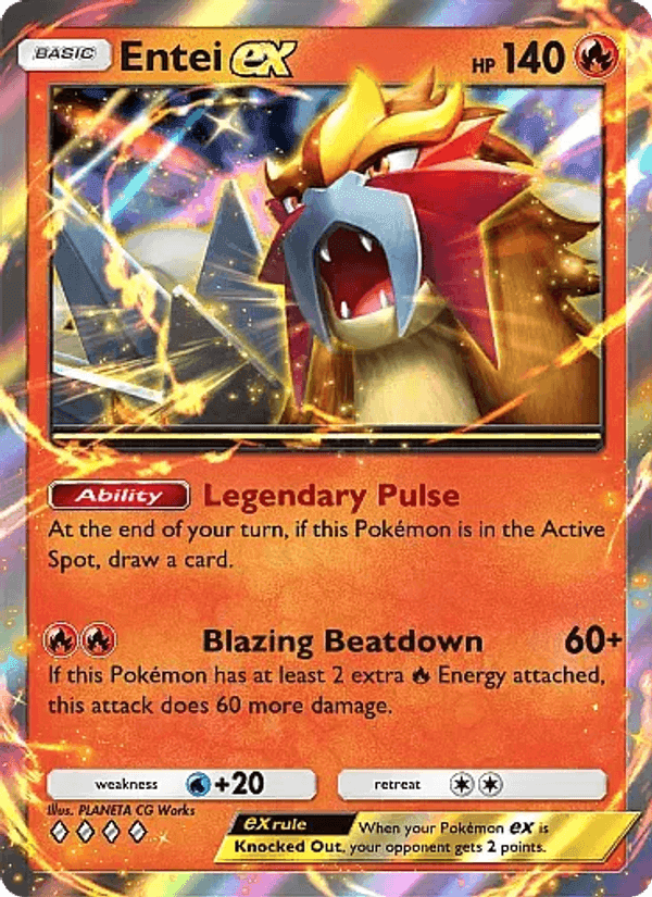 Carta Pokémon Entei ex 010