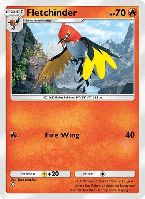 Carta Pokémon Fletchinder 011