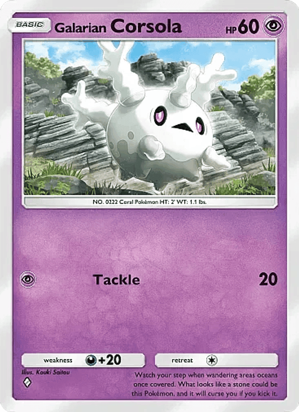 Carta Pokémon Galarian Corsola 034
