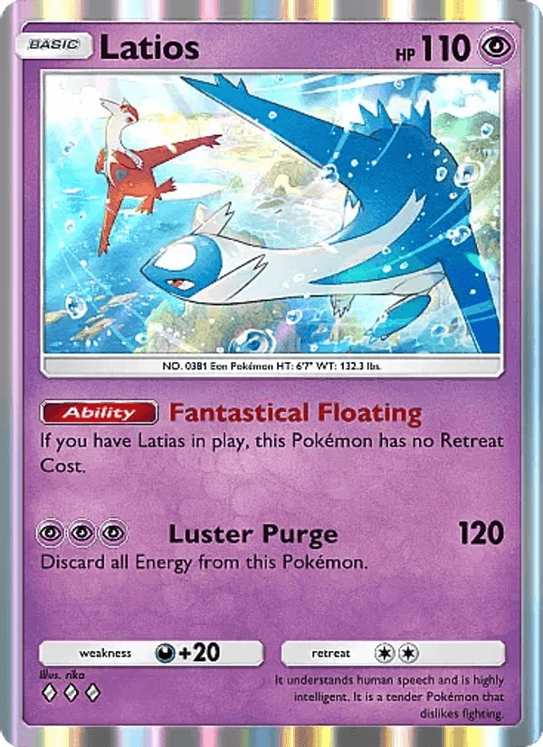 Carta Pokémon Latios 037