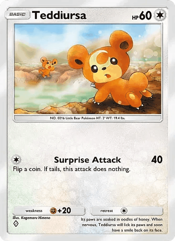 Carta Pokémon Teddiursa 060
