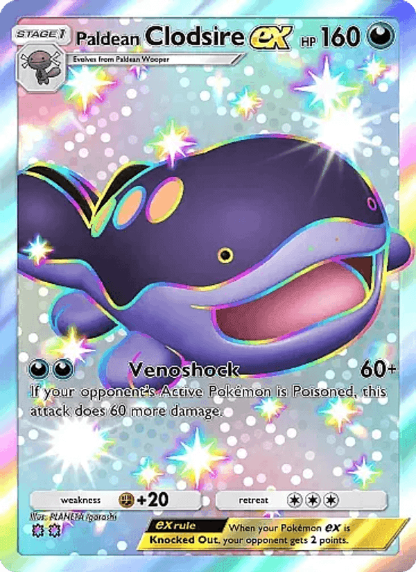 Carta Pokémon Paldean Clodsire ex 104
