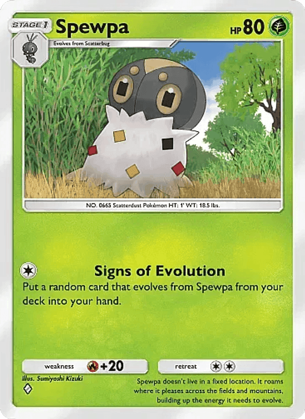 Carta Pokémon Spewpa 012