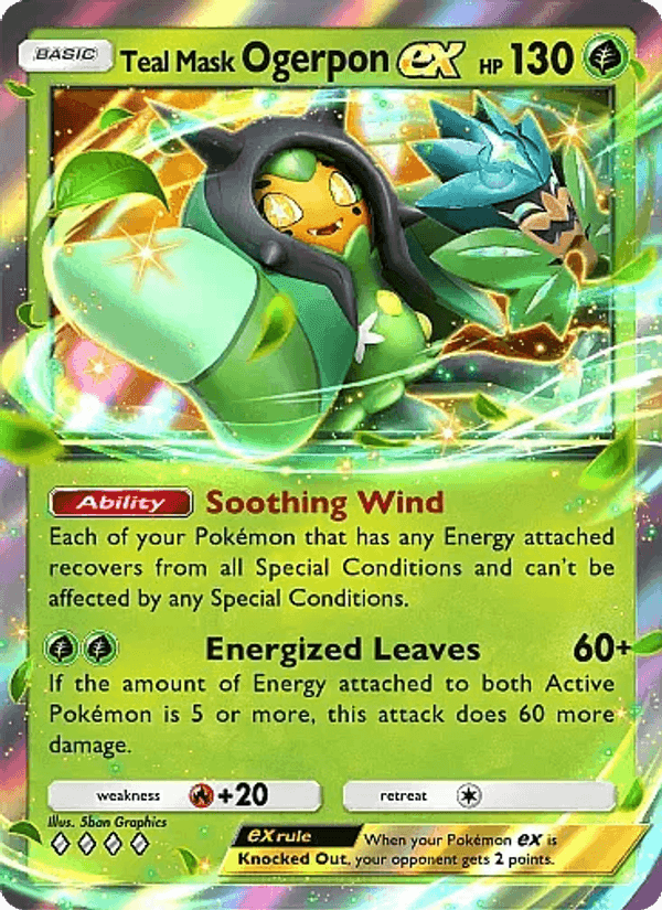 Carta Pokémon Teal Mask Ogerpon ex 017