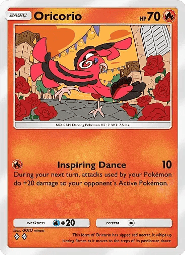Carta Pokémon Oricorio 022