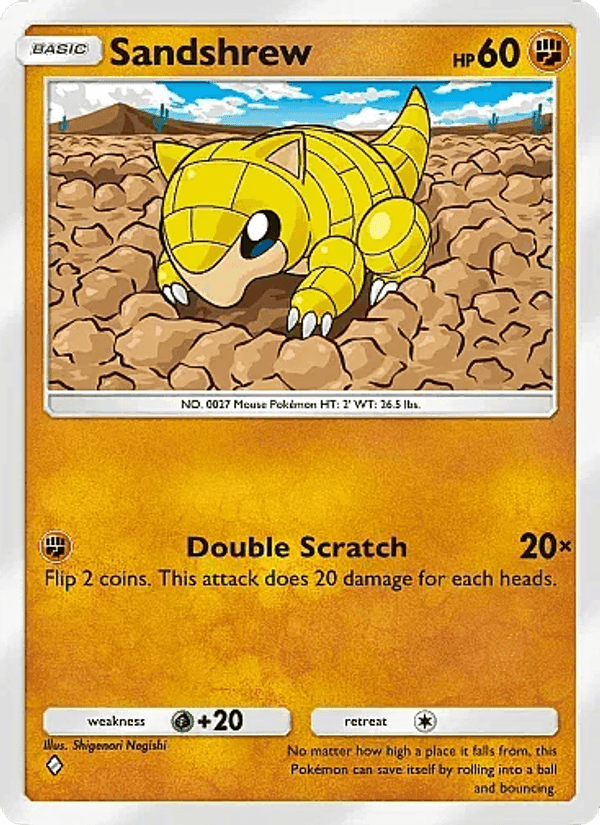 Carta Pokémon Sandshrew 077