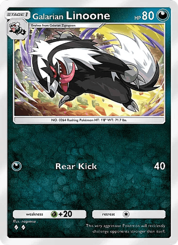 Carta Pokémon Galarian Linoone 099