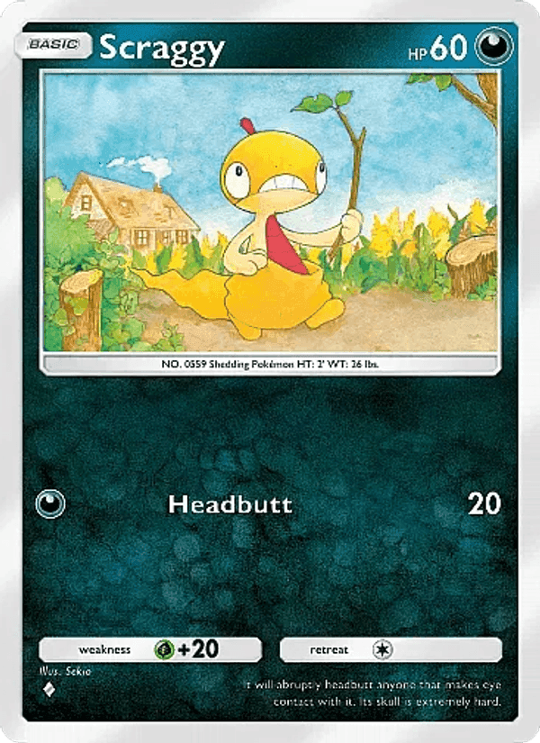 Carta Pokémon Scraggy 106