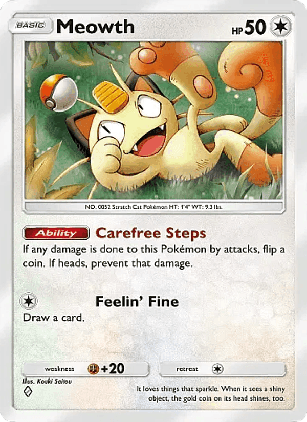 Carta Pokémon Meowth 124 de B2