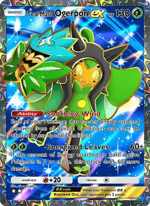 Carta Pokémon Teal Mask Ogerpon ex 180
