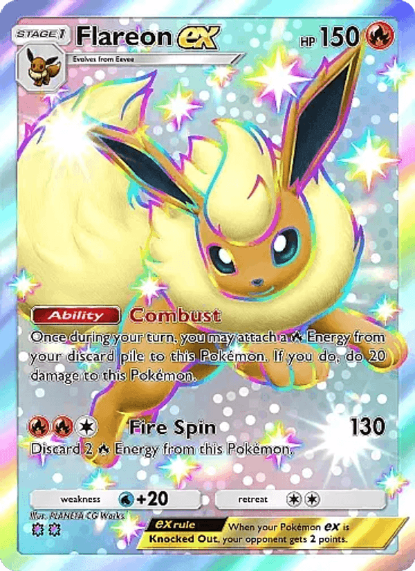 Carta Pokémon Flareon ex 225