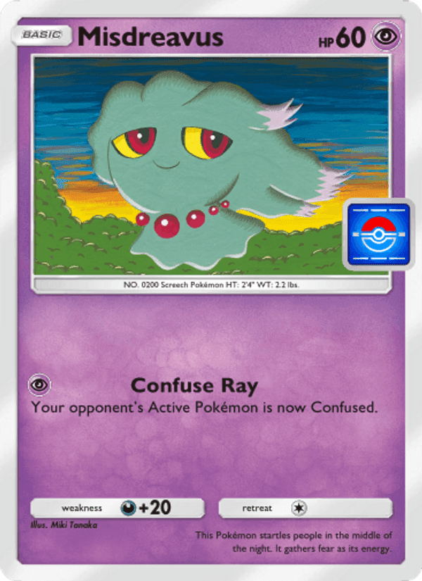 Carta Pokémon Misdreavus 038