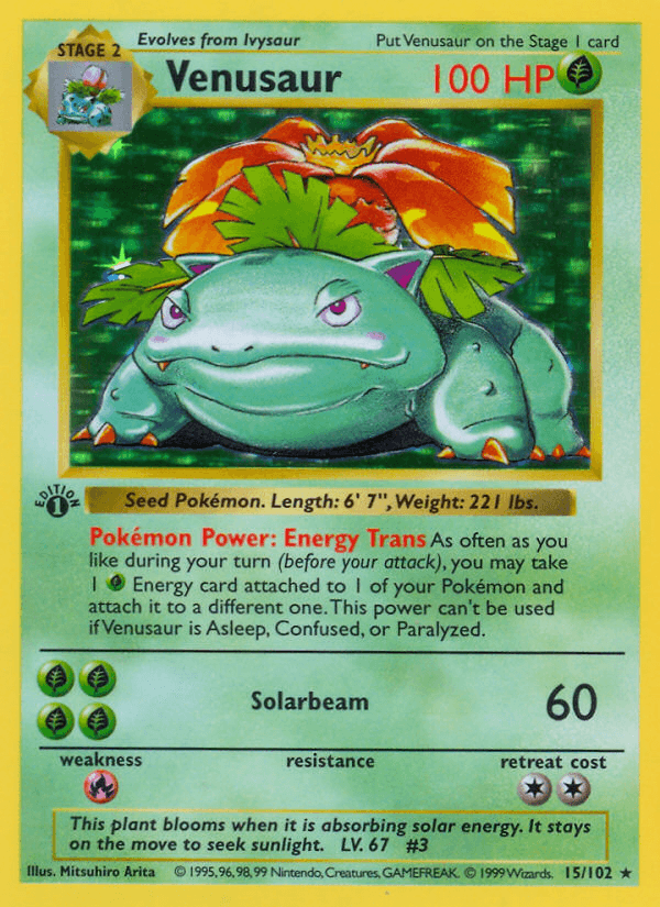 Carta Pokémon Venusaur 15