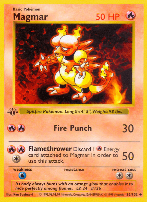 Carta Pokémon Magmar 36
