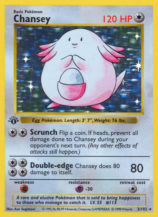 Carta Pokémon Chansey 3