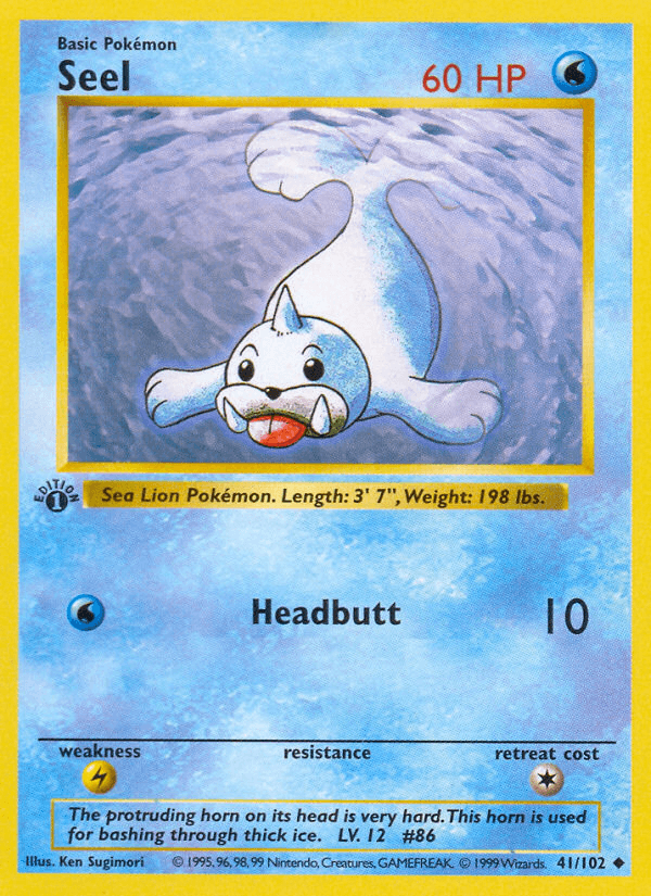 Carta Pokémon Seel 41 de Base