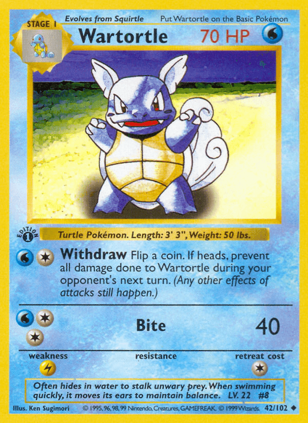 Carta Pokémon Wartortle 42