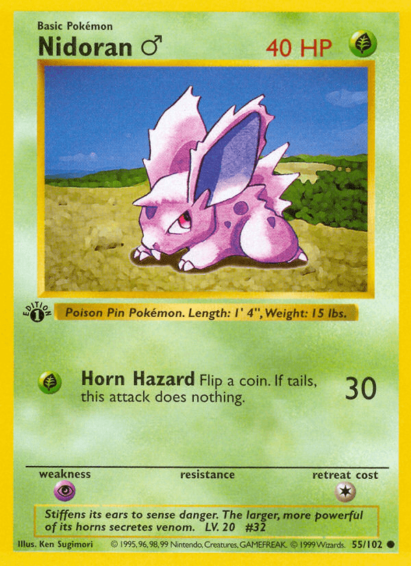 Carta Pokémon Nidoran ♂ 55