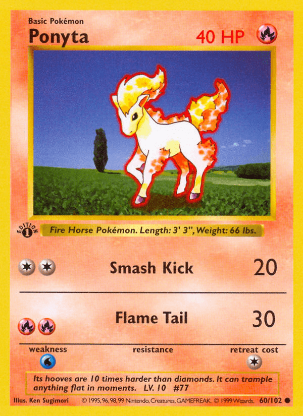 Carta Pokémon Ponyta 60