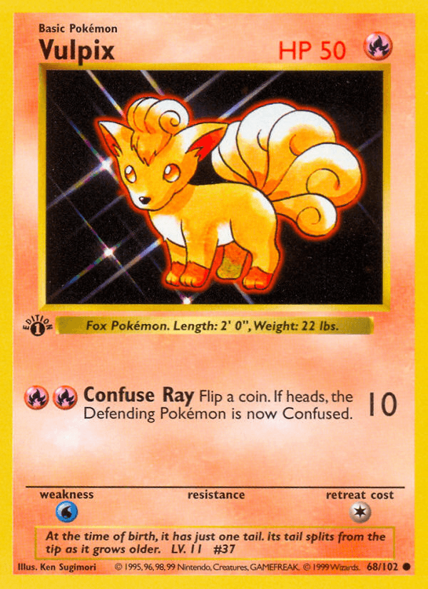 Carta Pokémon Vulpix 68