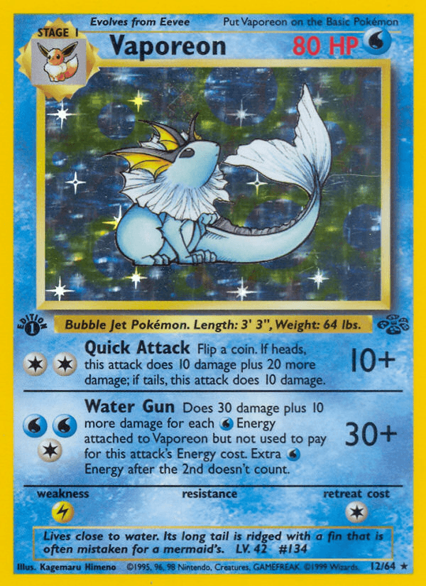 Carta Pokémon Vaporeon 12